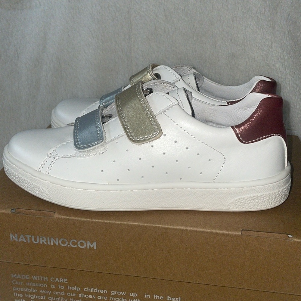 NWT NATURINO HASSELT Sneaker in White-Silver-Platinum - Picture 12 of 15